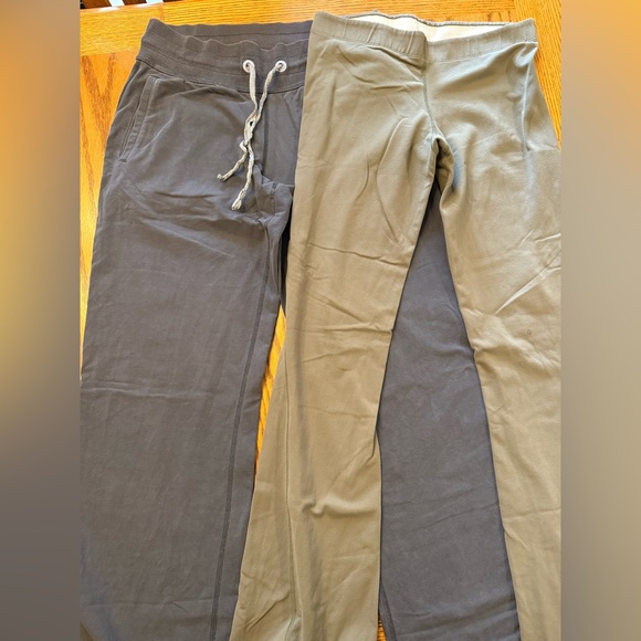 Vintage Lululemon Gray Wide Leg Sweats and Light Green Flare Pants - Picture 1 of 12